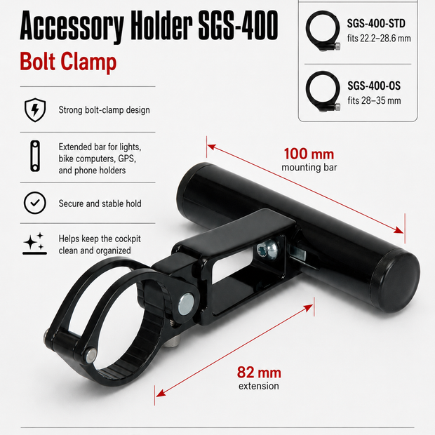 Minoura Accessory Holder SGS-400 Bolt Clamp  (2 size)