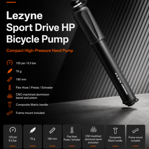Lezyne Sport Drive HP Bicycle Pump