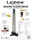Lezyne Macro Floor Drive Bicycle Pump
