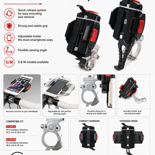 Minoura Smartphone Holder Quick release Clamp