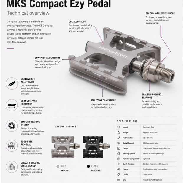MKS Pedal Compact Ezy Pedal