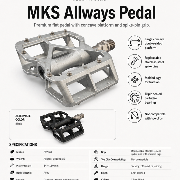 MKS ALLWAYS Pedal with Spikepin Pedal