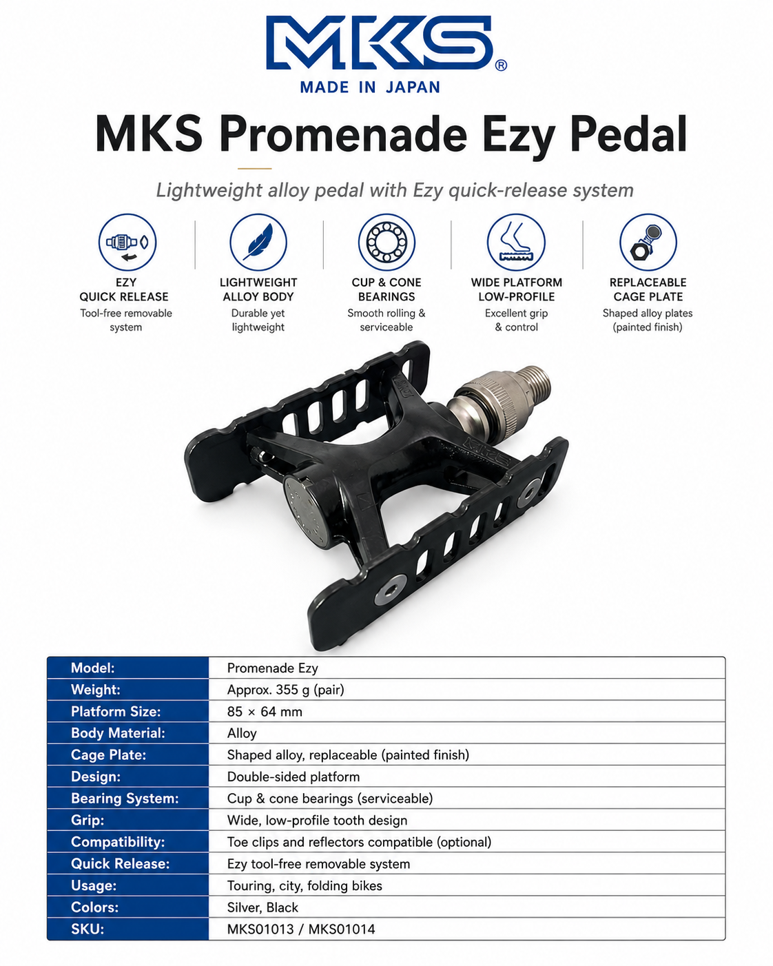 MKS Pedal Promenade Ezy Pedal