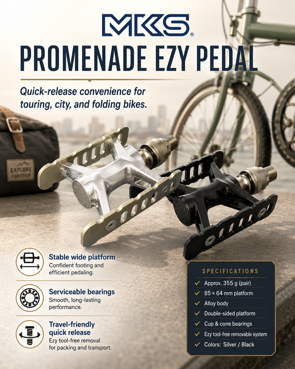 MKS Pedal Promenade Ezy Pedal