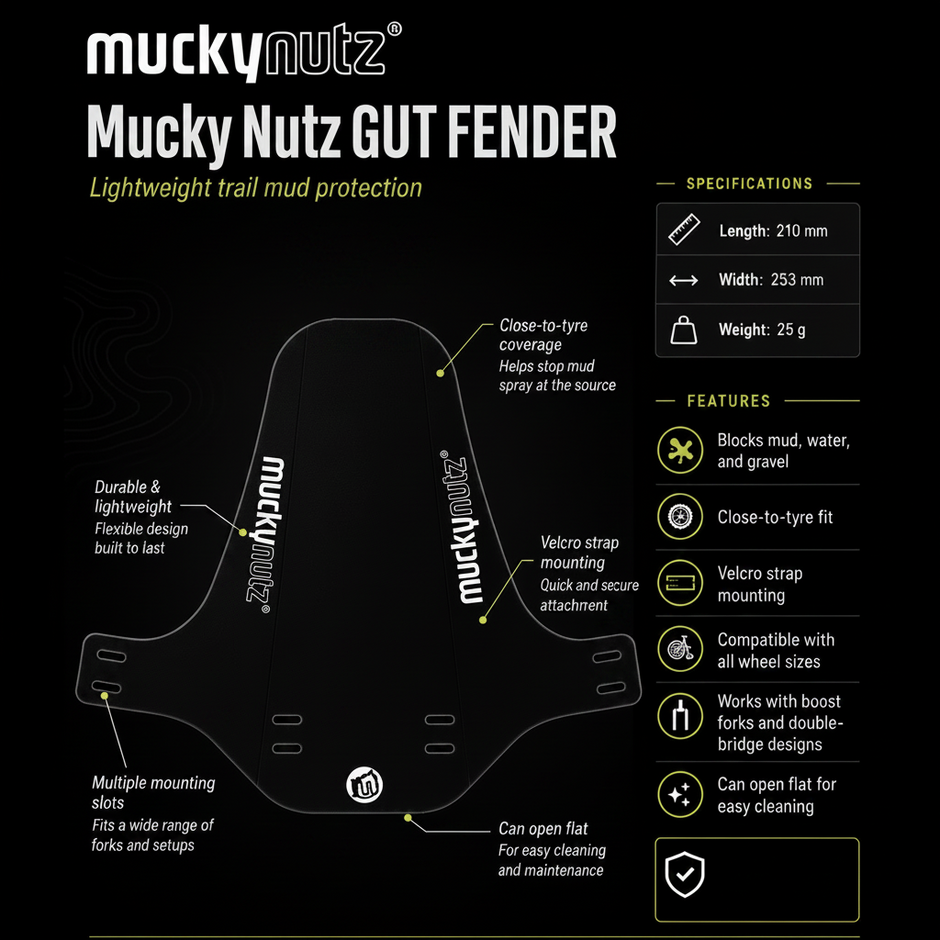 Mucky Nutz GUT FENDER , Black