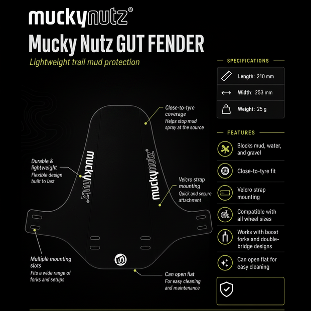 Mucky Nutz GUT FENDER , Black