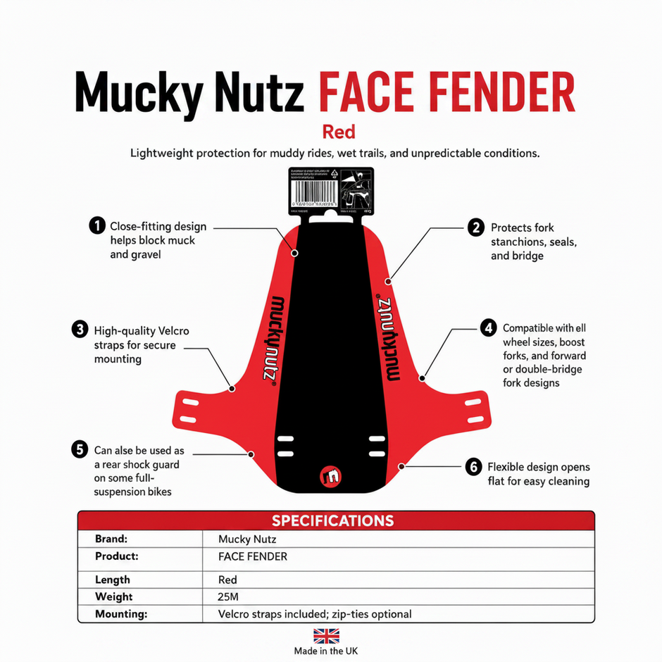 Mucky Nutz FACE FENDER , Red