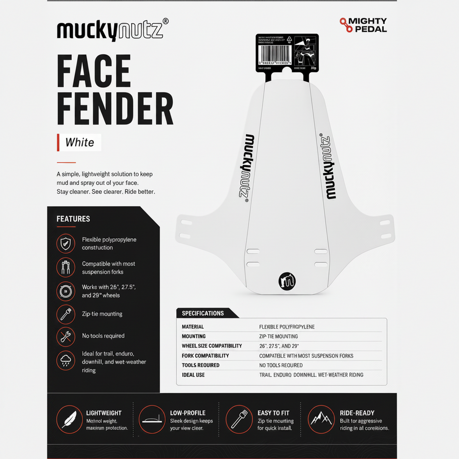 Mucky Nutz FACE FENDER , White