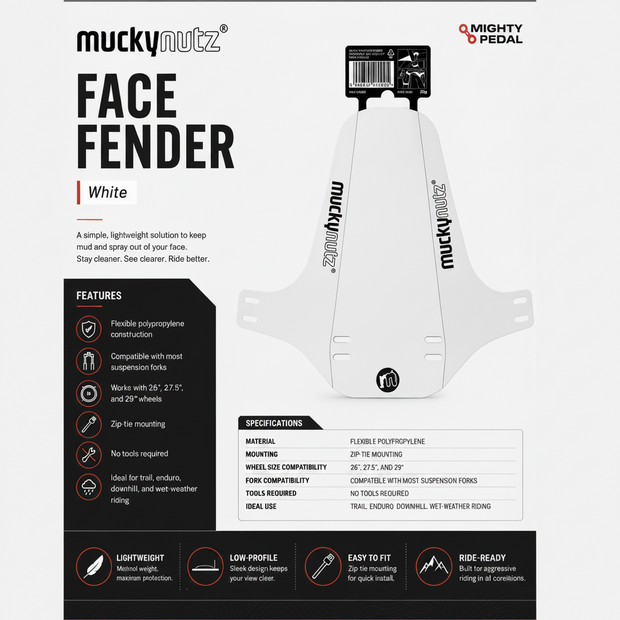 Mucky Nutz FACE FENDER , White
