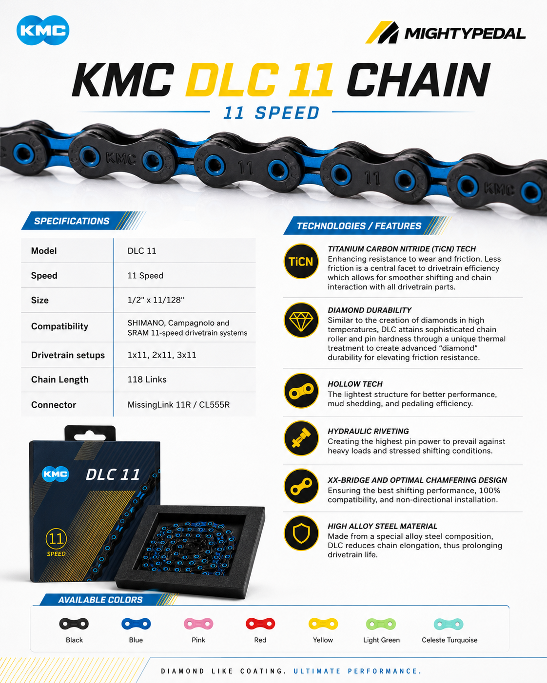 KMC DLC11 Chain, 11spd
