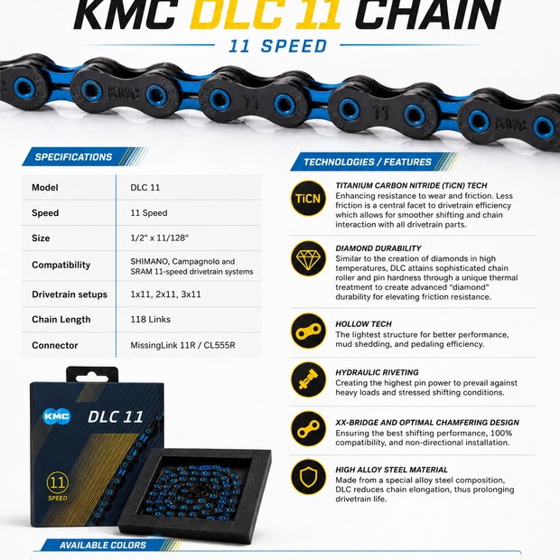 KMC DLC11 Chain, 11spd