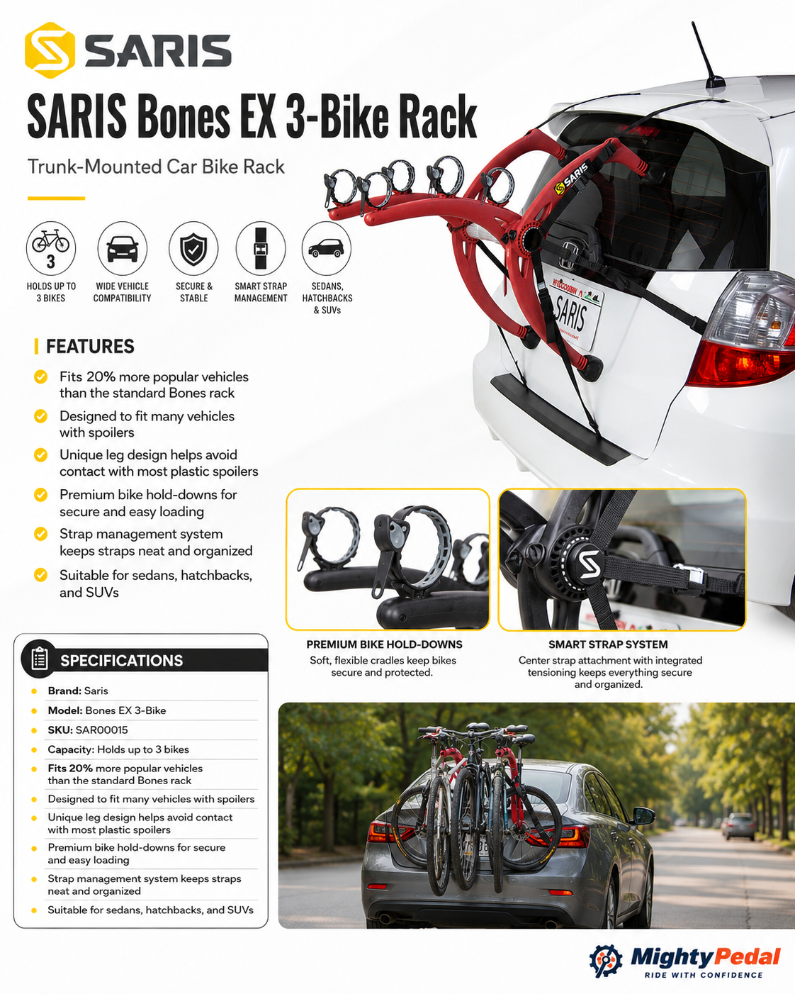 SARIS Bones EX 3-Bike Rack