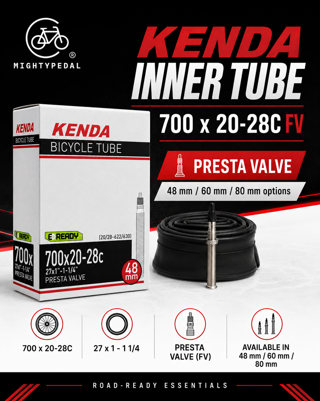 Kenda Inner Tube 700 x 20-28C FV