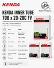 Kenda Inner Tube 700 x 20-28C FV