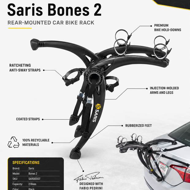 Saris Bones 2 Black Car Rack