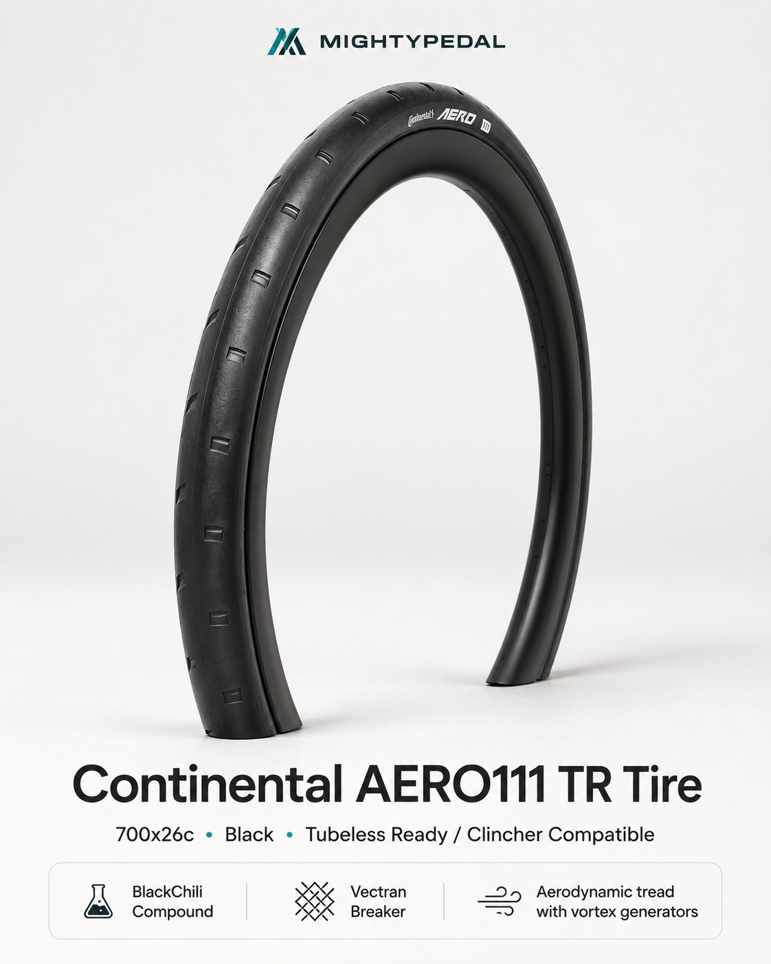 Continental AERO 111 TR Tire 700x26c