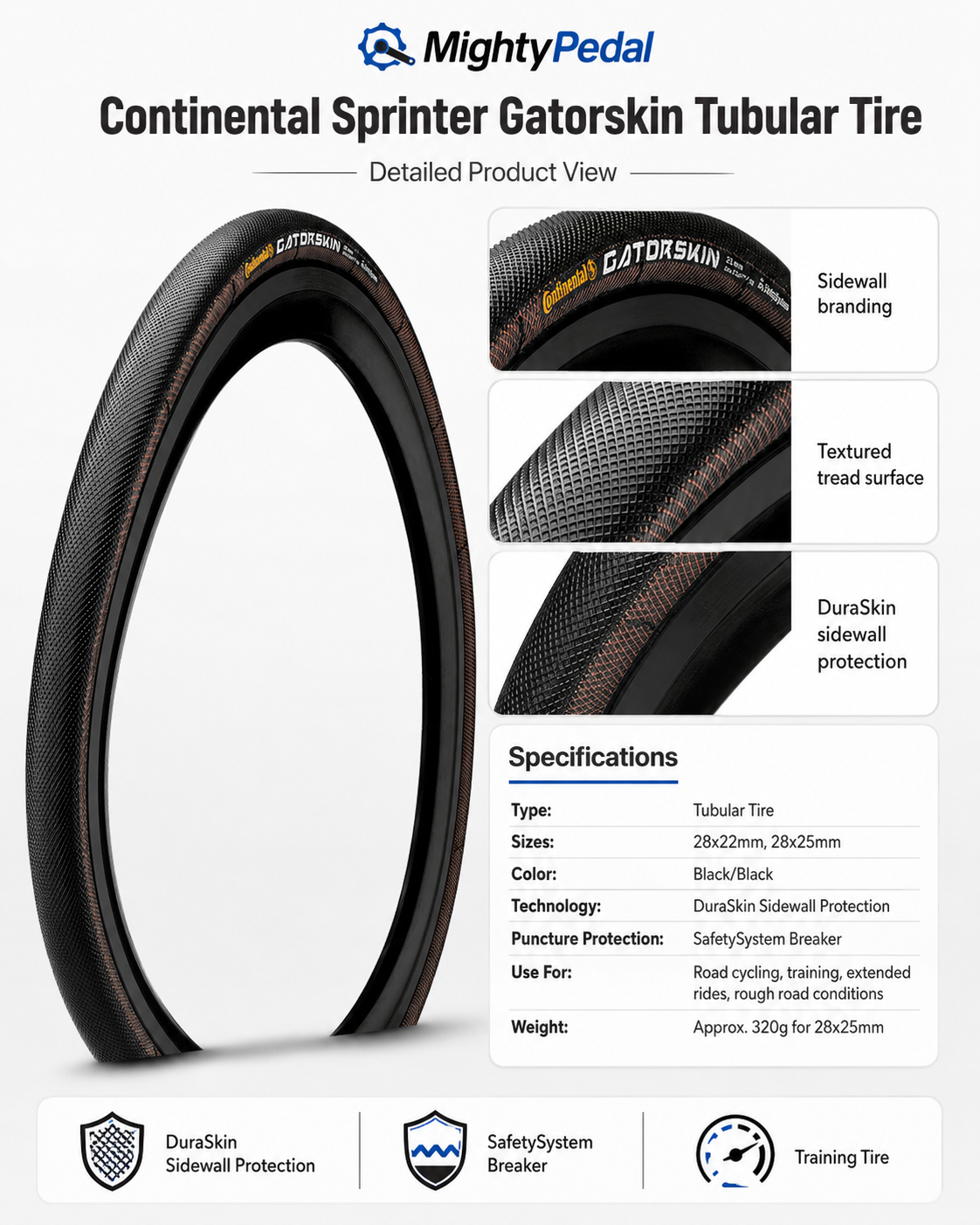 Continental Sprinter Gatorskin Tubular Tire