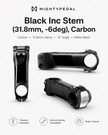Black Inc Carbon Road Stem 31.8mm