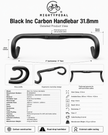 Black Inc Carbon Road Handlebar 31.8mm