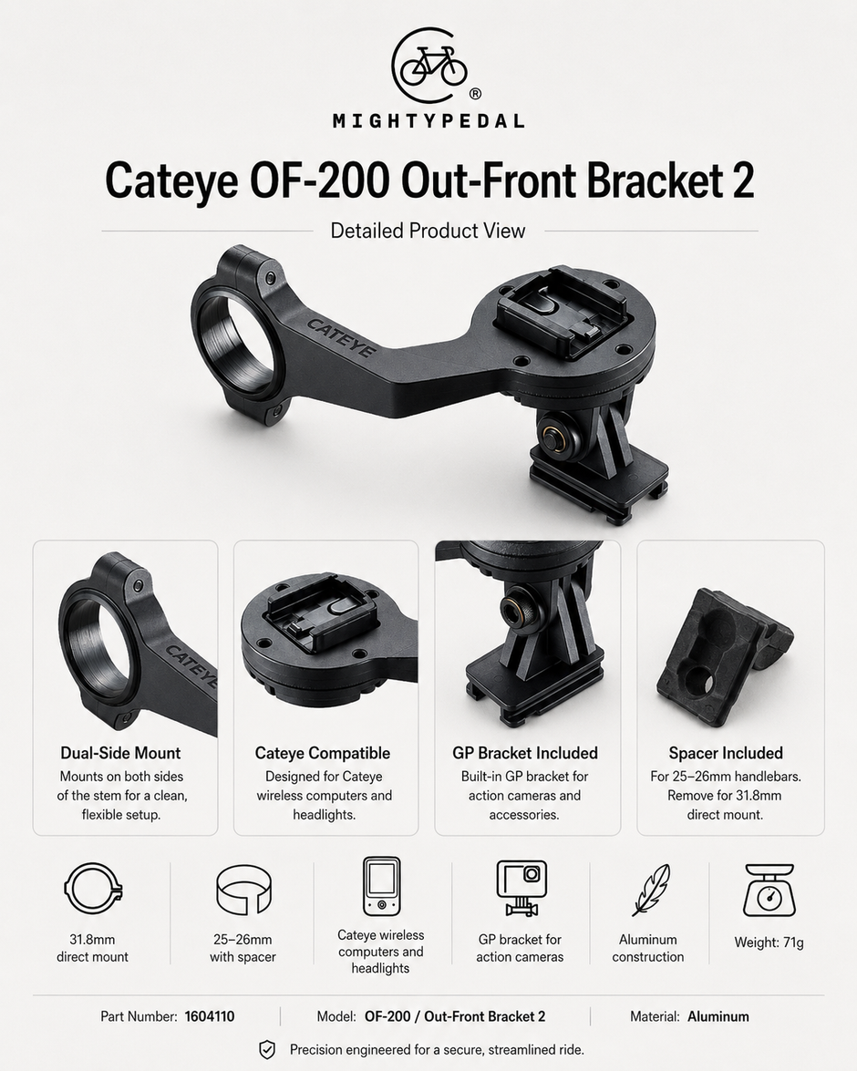 Cateye OF-200 Out-Front Bracket with GP Mount