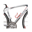 Detailed view of Eddy Merckx EFX frame featuring a red Minoura AB100-4.5 bottle cage.