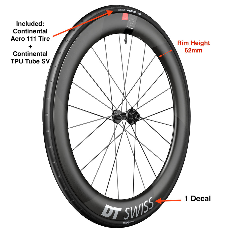 DT Swiss ARC 1100 700C Wheel Tires System (Front wheel)