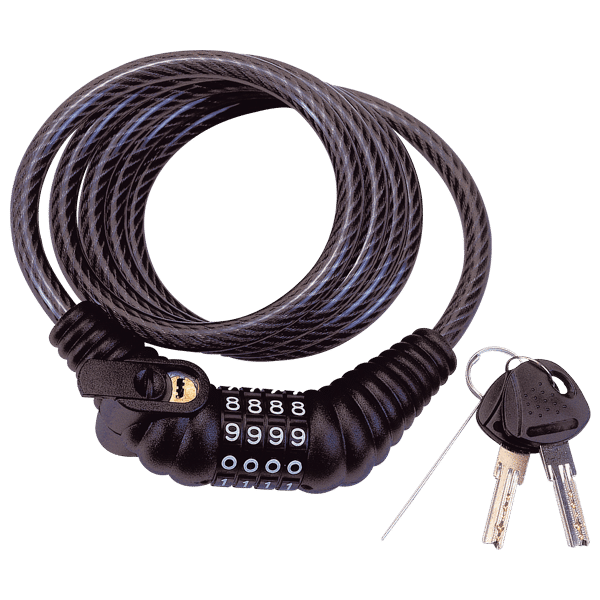 Cable Lock , JY-168 + JY-777 , 10mm X 72 , Black