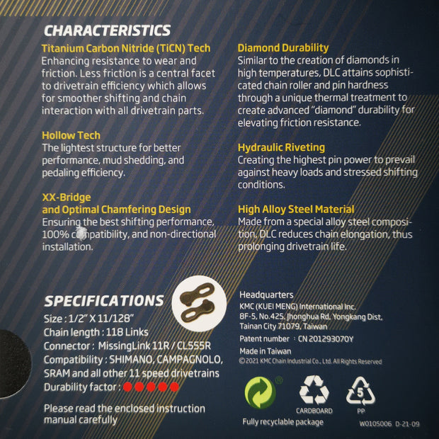 KMC DLC11 Chain, 11spd,
