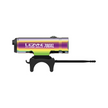 Lezyne Classic Drive 700XL front bike light in rainbow finish, featuring a compact design with a secure mounting strap for visibility and durability.