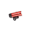 Lezyne Hecto Drive 400XL front bike light in red, designed for easy mounting with a durable aluminum body and a powerful LED for optimal visibility.