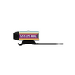 Lezyne Hecto Drive 500XL front bike light in rainbow finish, featuring a side view with a secure mounting strap for easy installation.