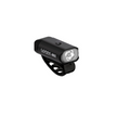 Lezyne Mini Drive 400XL front bike light, compact with a powerful LED, mounted securely for enhanced visibility.
