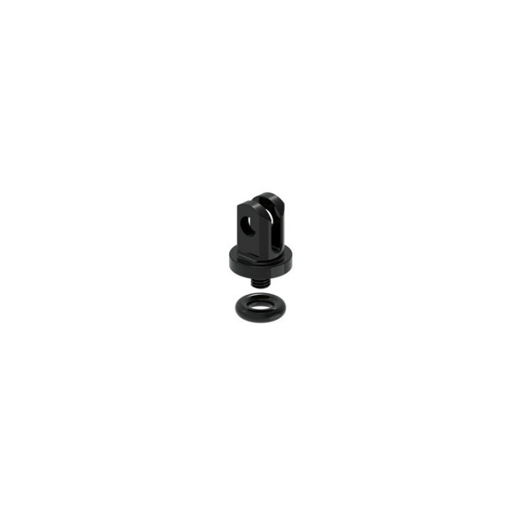 Lezyne mounting adapter and screw with an O-ring for qPRO mount system, showing individual components for secure attachment.