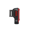 Lezyne Strip Alert 300 Pro rear bike light, side view showing alert mode, red LED lights, and USB rechargeable design.