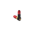 Lezyne ABS pump chuck adapter in black, red, and gold, compatible with Presta and Schrader valves.