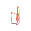 Lezyne CNC aluminum bottle cage in striking orange-red gradient.