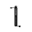 Compact black Lezyne Pocket Drive Pro pump shown with built-in valve connector extended.