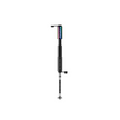 Lezyne Pocket Drive Pro pump in neo metallic black shown extended with connected flex hose.