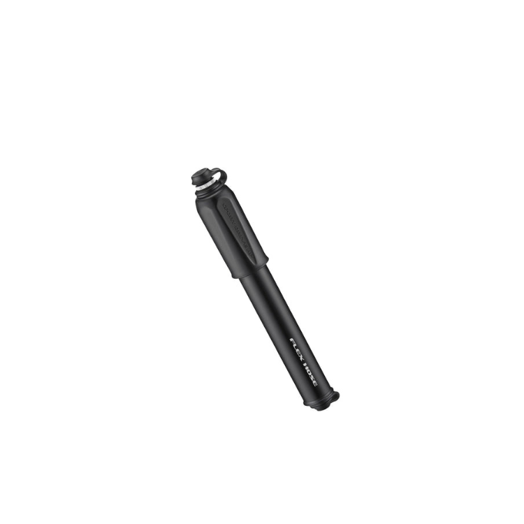 Black Lezyne Sport Drive HP portable hand pump for cycling.