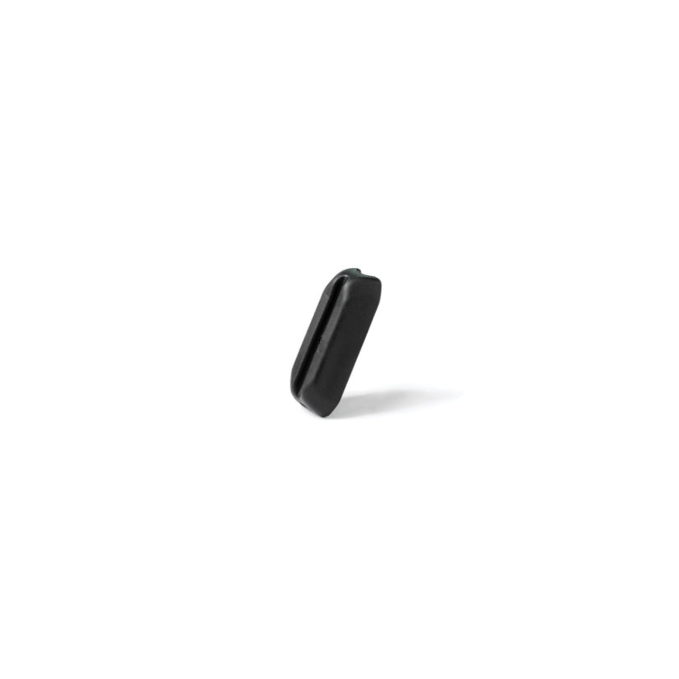 Side view of the Lezyne Stick Drive 30 bike light mounting clip, black in color, designed for securing the light onto the bike frame.