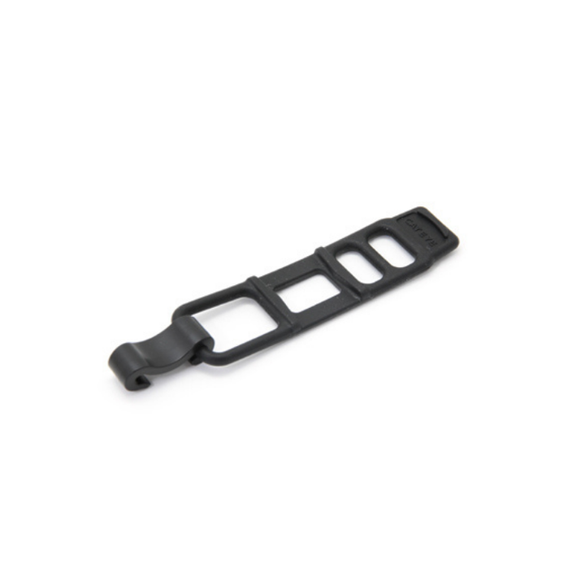 Black Lezyne universal silicone strap used to mount LED bike lights securely to handlebars or seatposts