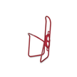 Glossy red Minoura bottle cage with lightweight alloy design for a secure bottle hold.