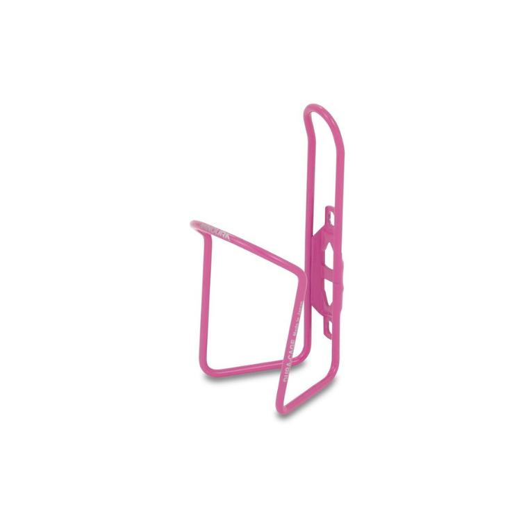 Stylish hot pink Minoura bottle cage designed for a secure and lightweight hold on your ride.