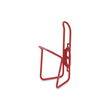 Bold racing red Minoura bottle cage built for lightweight performance and secure bottle retention.