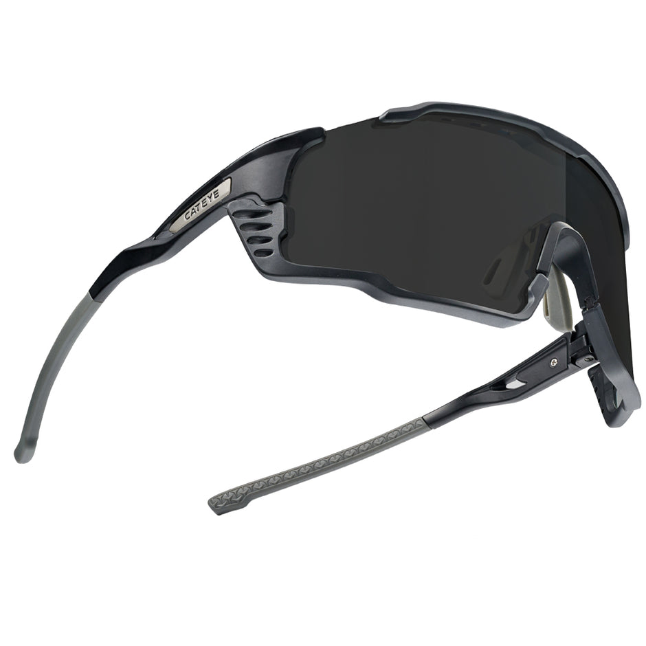 Cateye Sunglasses, Photochromic, Black/Cinnamon