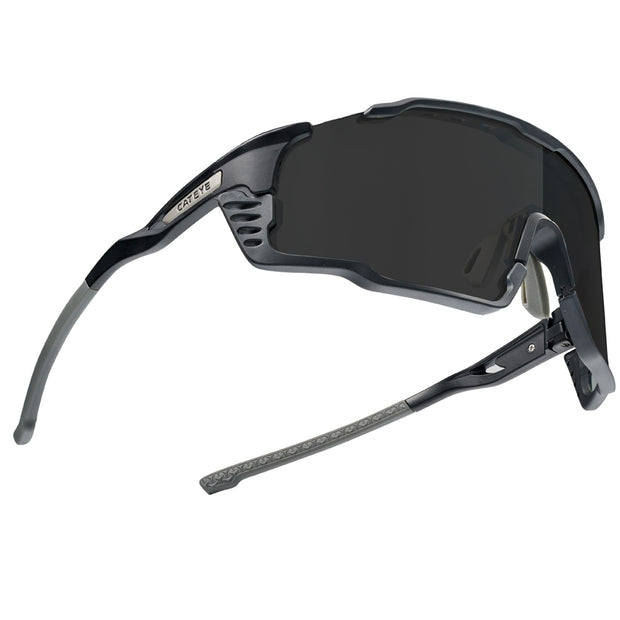 Cateye Sunglasses, Photochromic, Black/Cinnamon