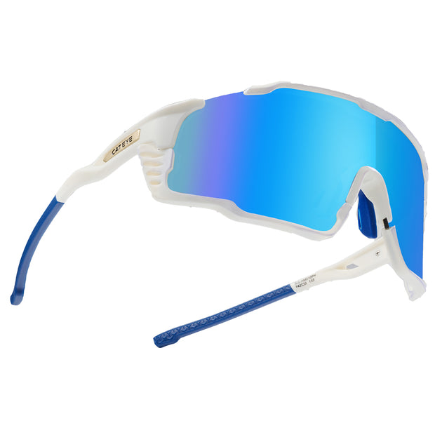 Cateye Sunglasses, Photochromic, Blue/White