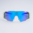 Cateye Sunglasses, Photochromic, Blue/White