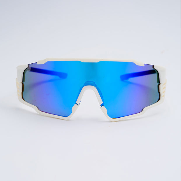 Cateye Sunglasses, Photochromic, Blue/White