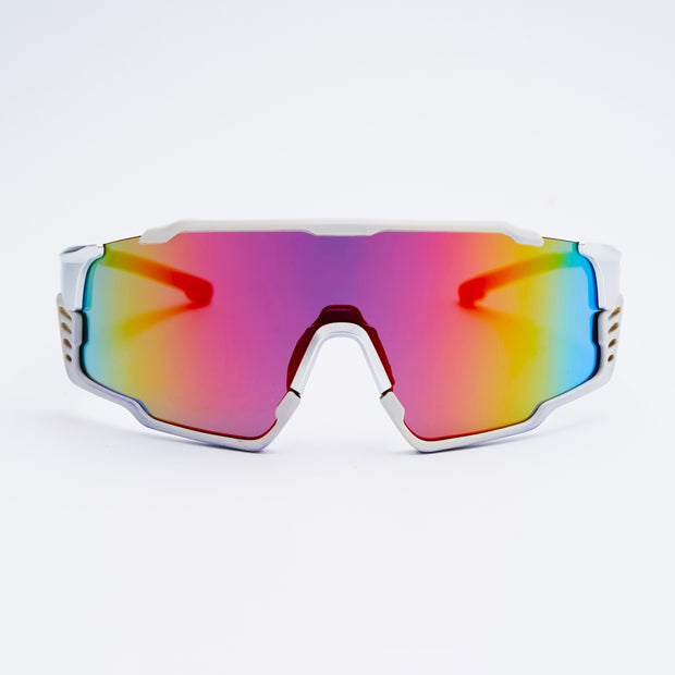 Cateye Sunglasses, Photochromic, Red/Silver
